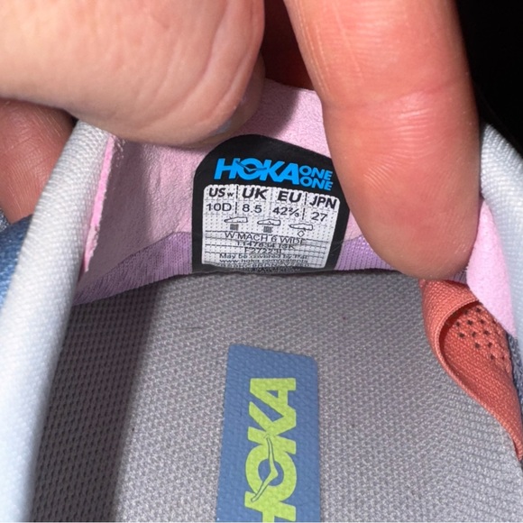 HOKA One Mach 6 Illusion Dusk Running Shoes Sneakers 10 Pink Gray Trail - Picture 9 of 9